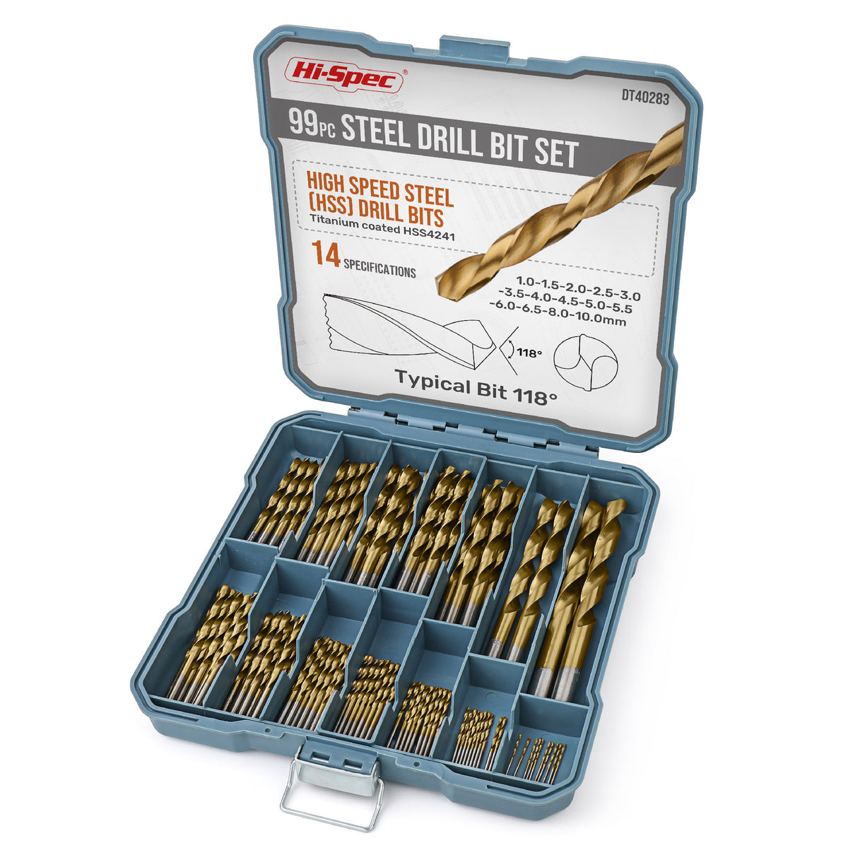 Hi-Spec 130-Piece Drill Bit Set for Wood and Concrete