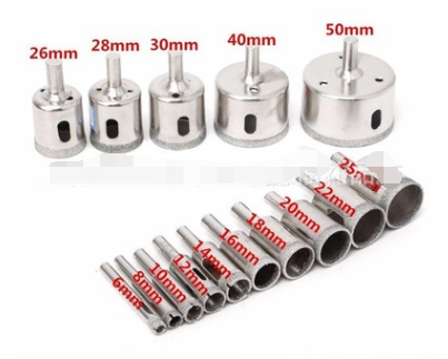 Diamond Drill Bit Set for Glass and Marble (6-50mm)