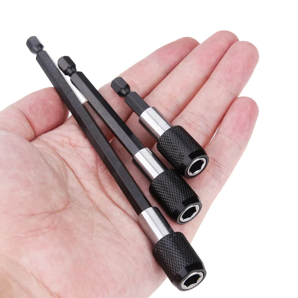 1/4 Inch Hex Shank Quick Release Screwdriver Bit Holder Extension Bar | 60mm 100mm 150mm