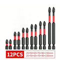 Magnetic Impact Phillips Bit Anti-Slip Impact Long Screwdriver Bit Set Hex Shank Cross Impact Driver Bit for Power Drilling