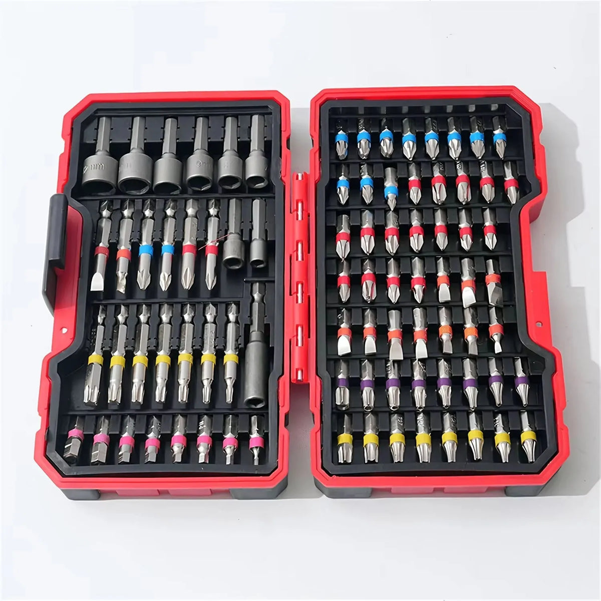 83-Piece Impact Drill Bit Set Multi-Purpose Repair Tool With Magnetic Non-Slip Nut Driver For Car Repair And Furniture Repair.