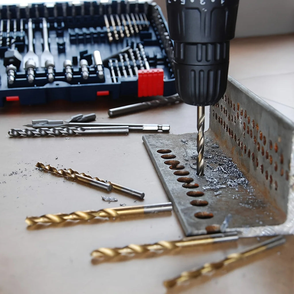 100pcs Drill Bit Set,100 Pieces Impact Driver Bits & Screwdriver Bits Set, for Drilling Metal, Wood, Masonry and Plastic