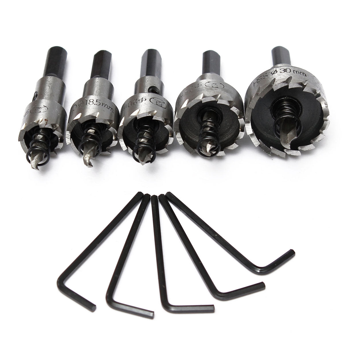 5-Piece HSS Drill Bit Set for Metal and Aluminum