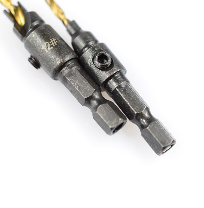 Titanium Coated Woodworking Countersink Drill Set (5 pcs)